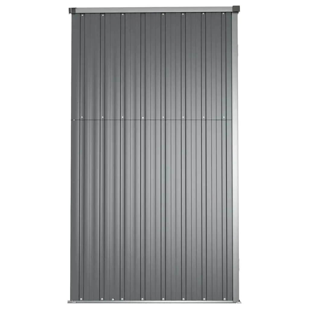 Garden Tool Shed Outdoor Storage Grey Galvanised Steel Frame 161x89x161cm