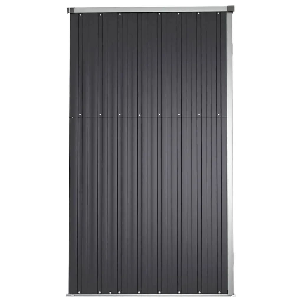 Garden Tool Shed Anthracite Outdoor Storage Galvanised Steel 225x89x161cm