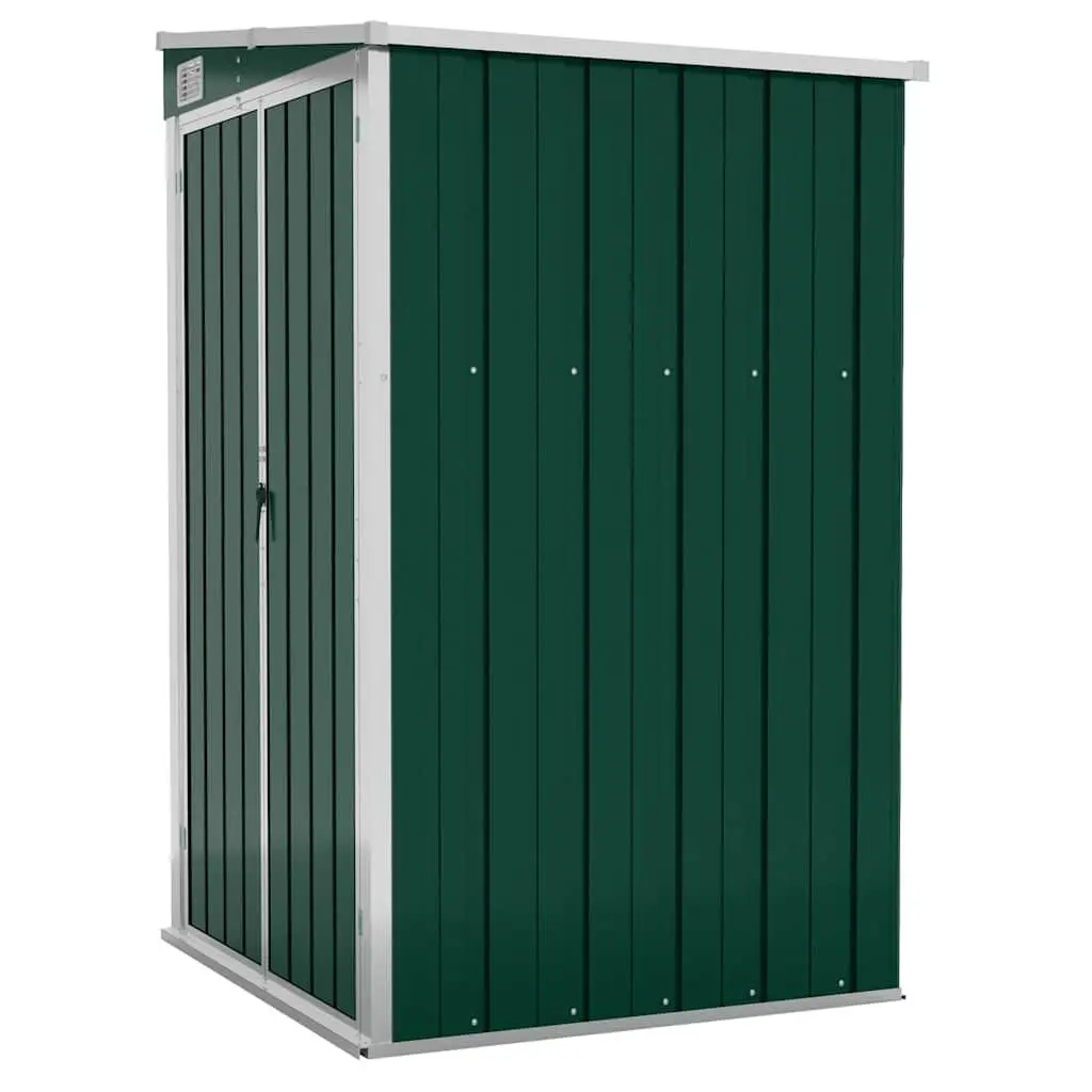Garden Shed Wall-mounted Outdoor Storage Double Door Green 118x100x178cm