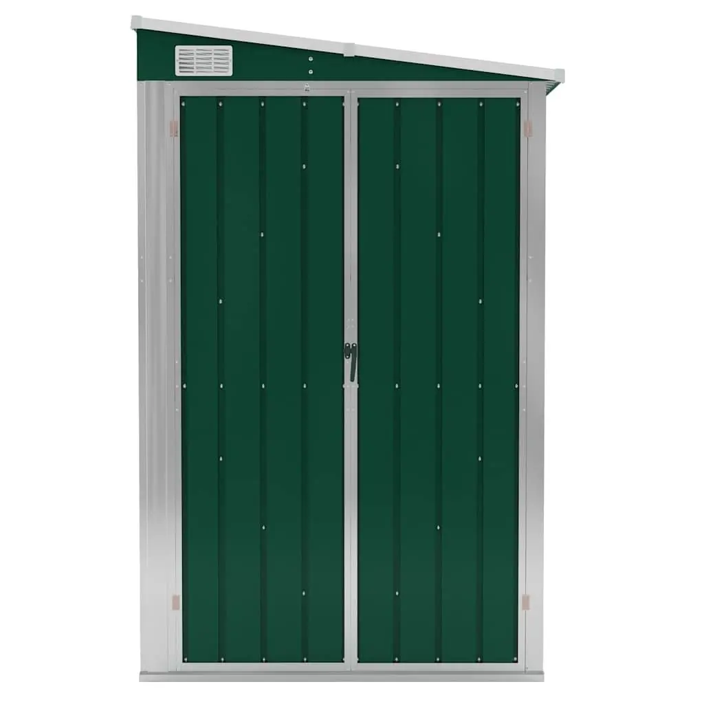 Garden Shed Wall-mounted Outdoor Storage Double Door Green 118x100x178cm