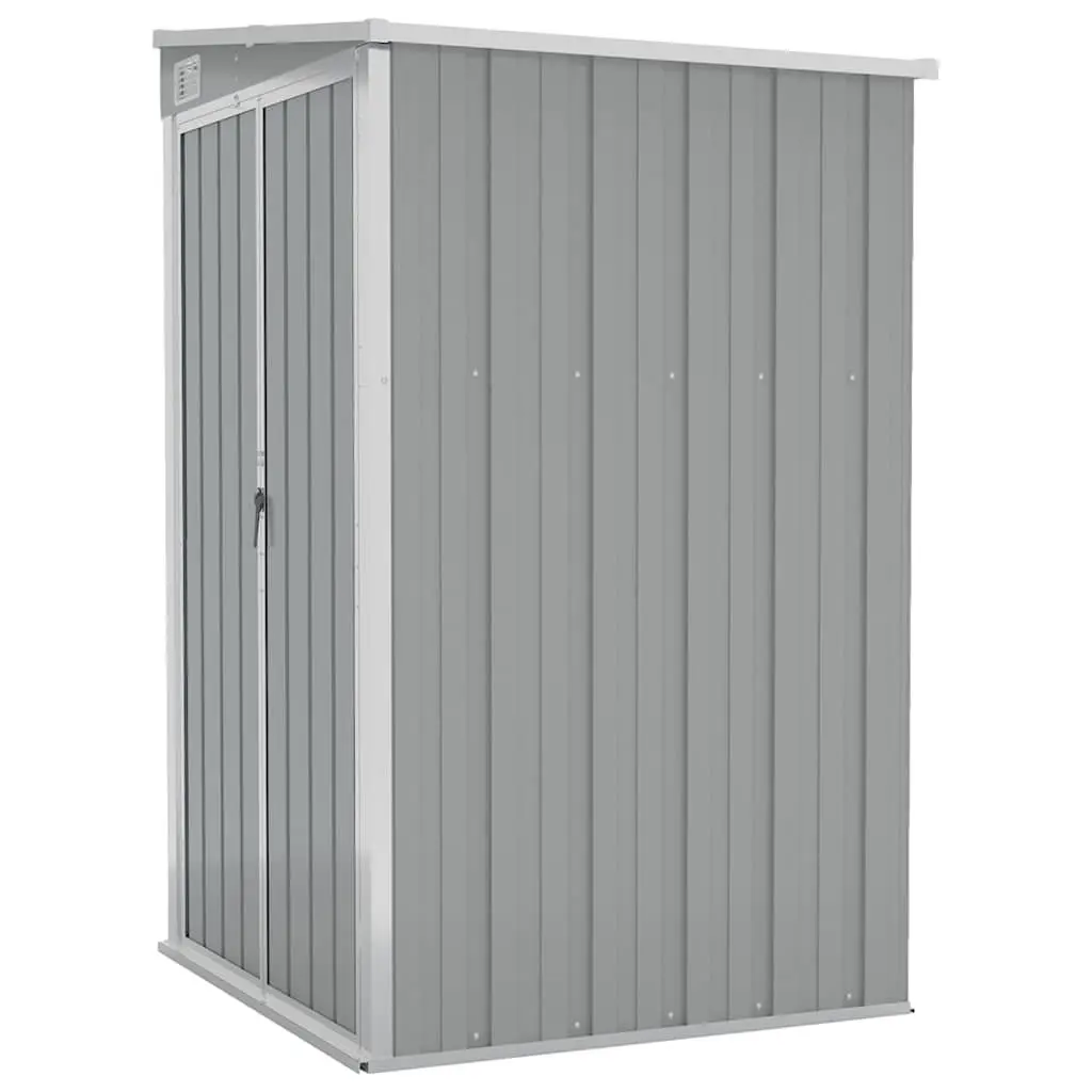 Garden Shed Grey 118x100x178cm Galvanised Steel Wall-mounted Storage House