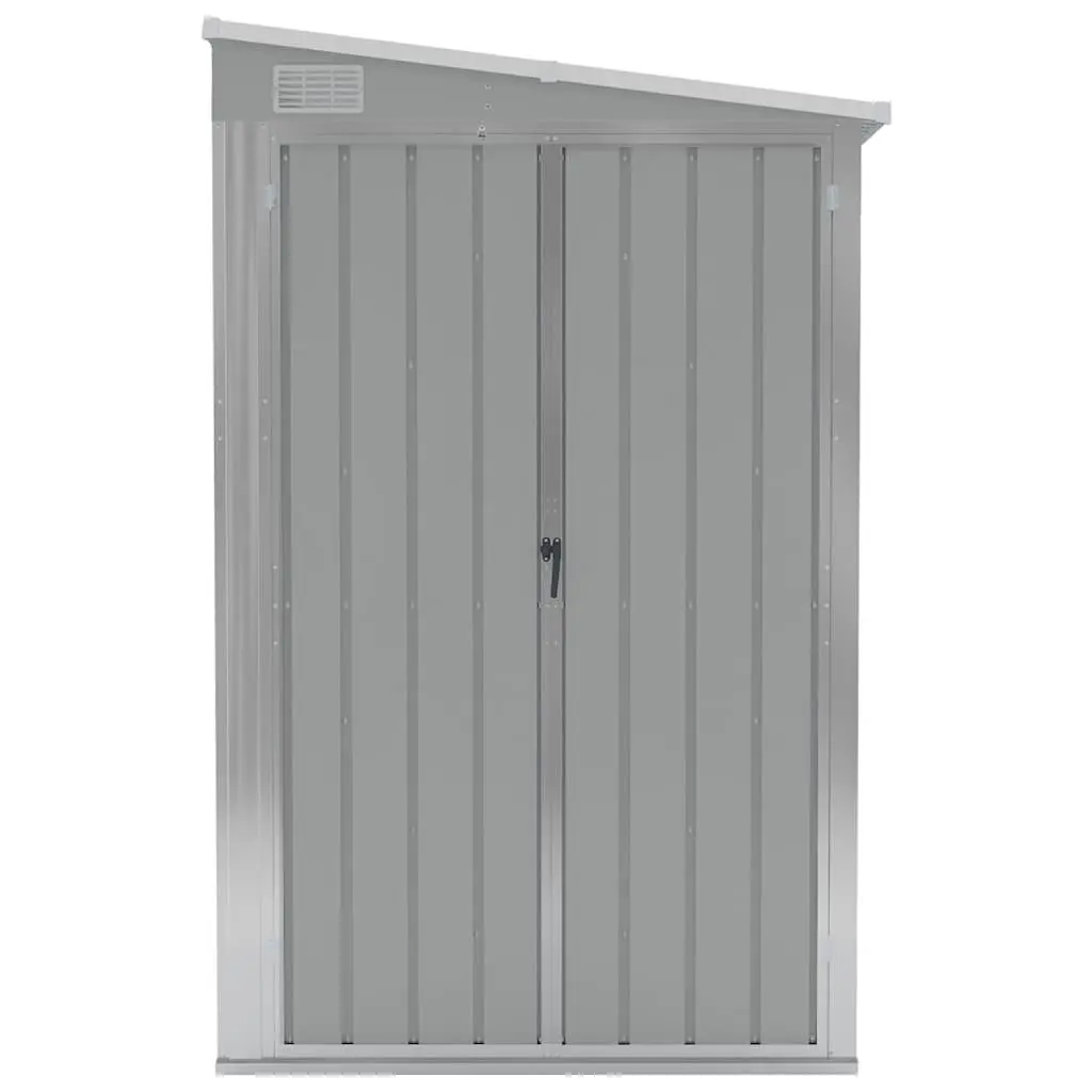 Garden Shed Grey 118x100x178cm Galvanised Steel Wall-mounted Storage House