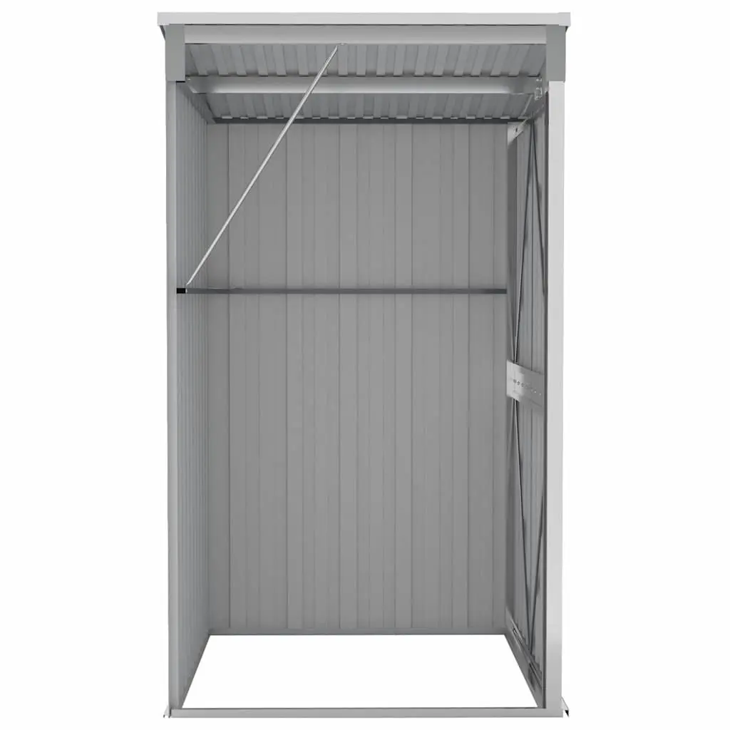 Garden Shed Grey 118x100x178cm Galvanised Steel Wall-mounted Storage House