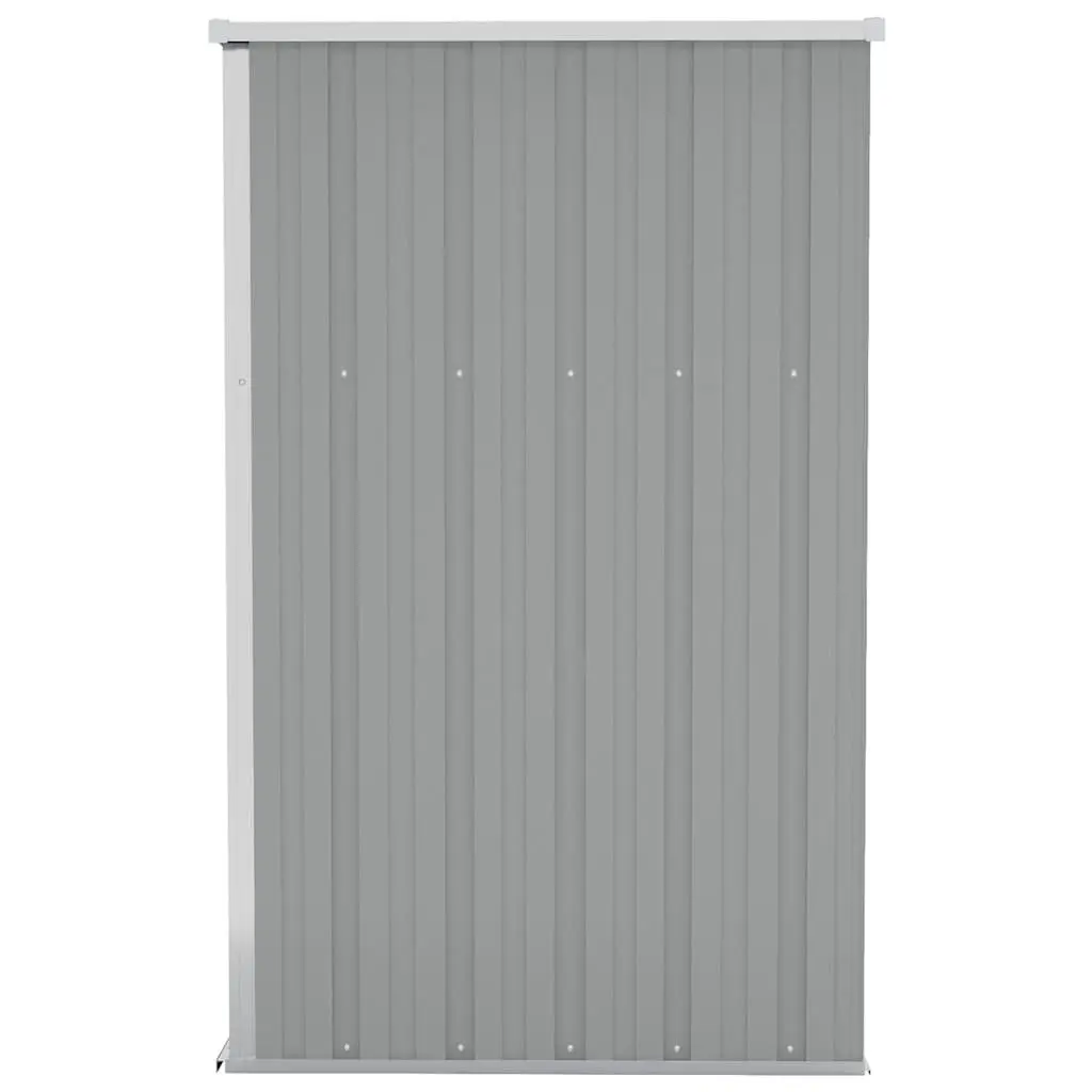 Garden Shed Grey 118x100x178cm Galvanised Steel Wall-mounted Storage House