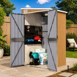 Specifications of Wall-mounted Garden Shed in Brown