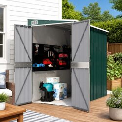 Specifications for Wall-mounted Garden Shed in Green