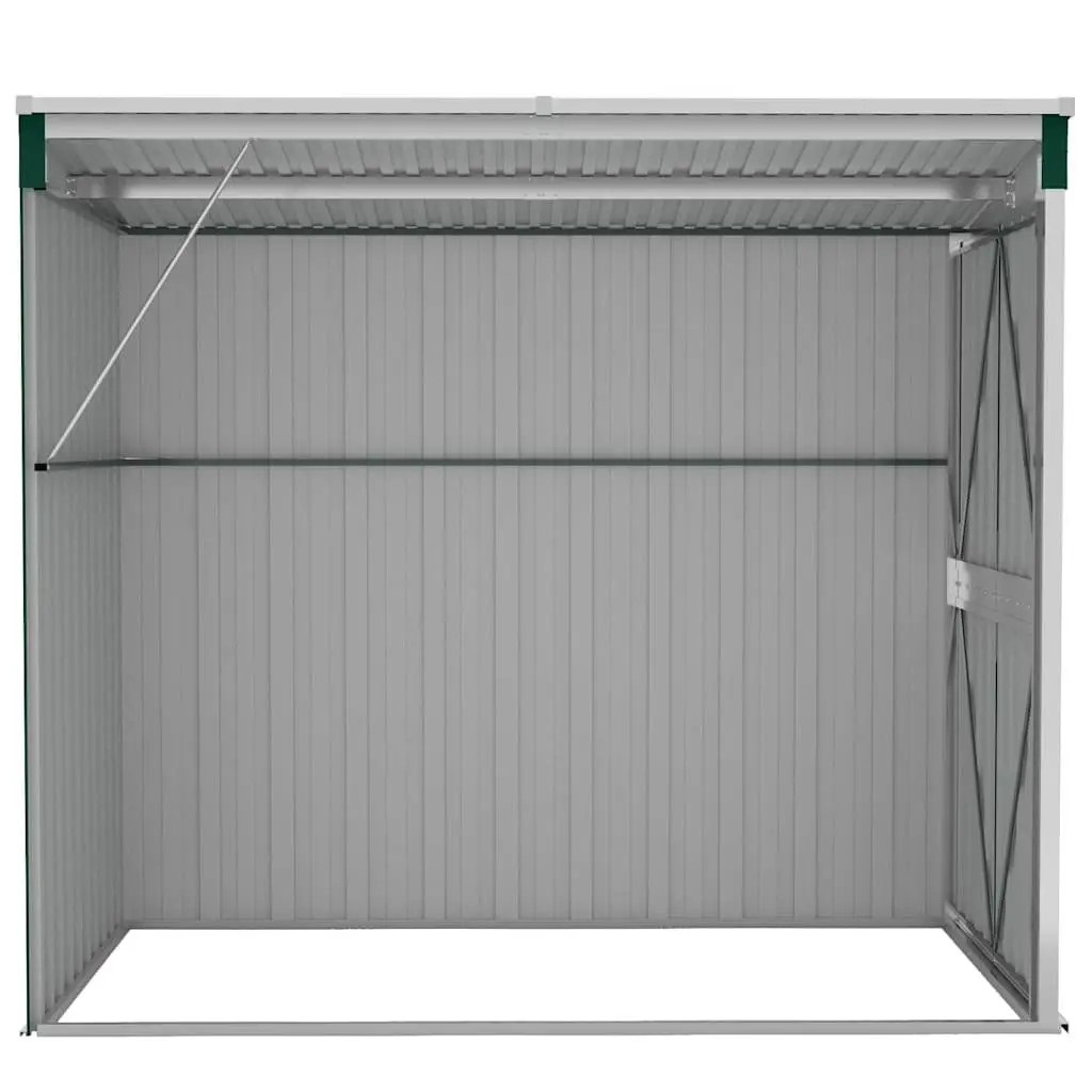 Wall-mounted Garden Shed Outdoor Storage Green Steel 118 x 194 x 178 cm