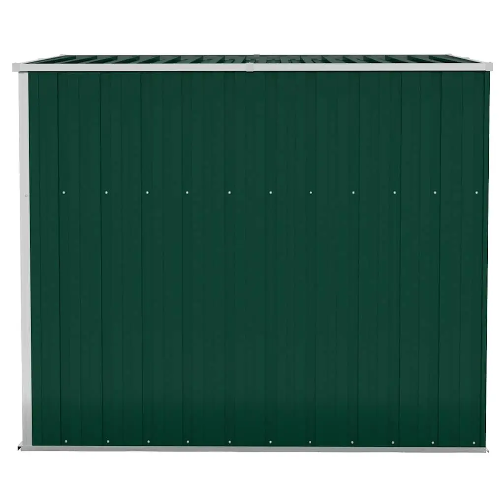 Wall-mounted Garden Shed Outdoor Storage Green Steel 118 x 194 x 178 cm