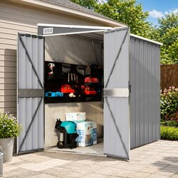 Wall-Mounted Garden Shed: Dimensions 118 x 194 x 178 cm