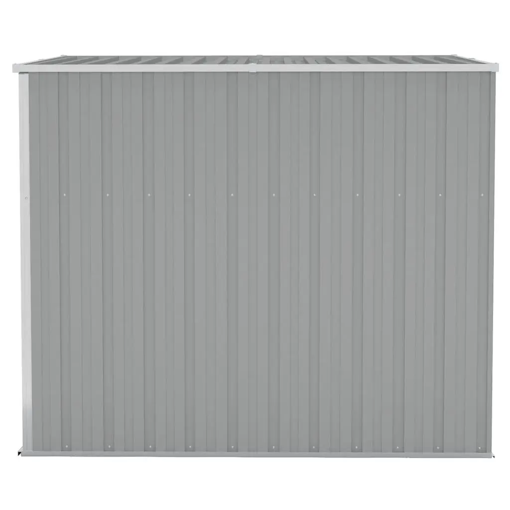 Wall-Mounted Garden Shed Outdoor Storage Grey Steel Tool Equipment House Locker 118 x 194 x 178 cm