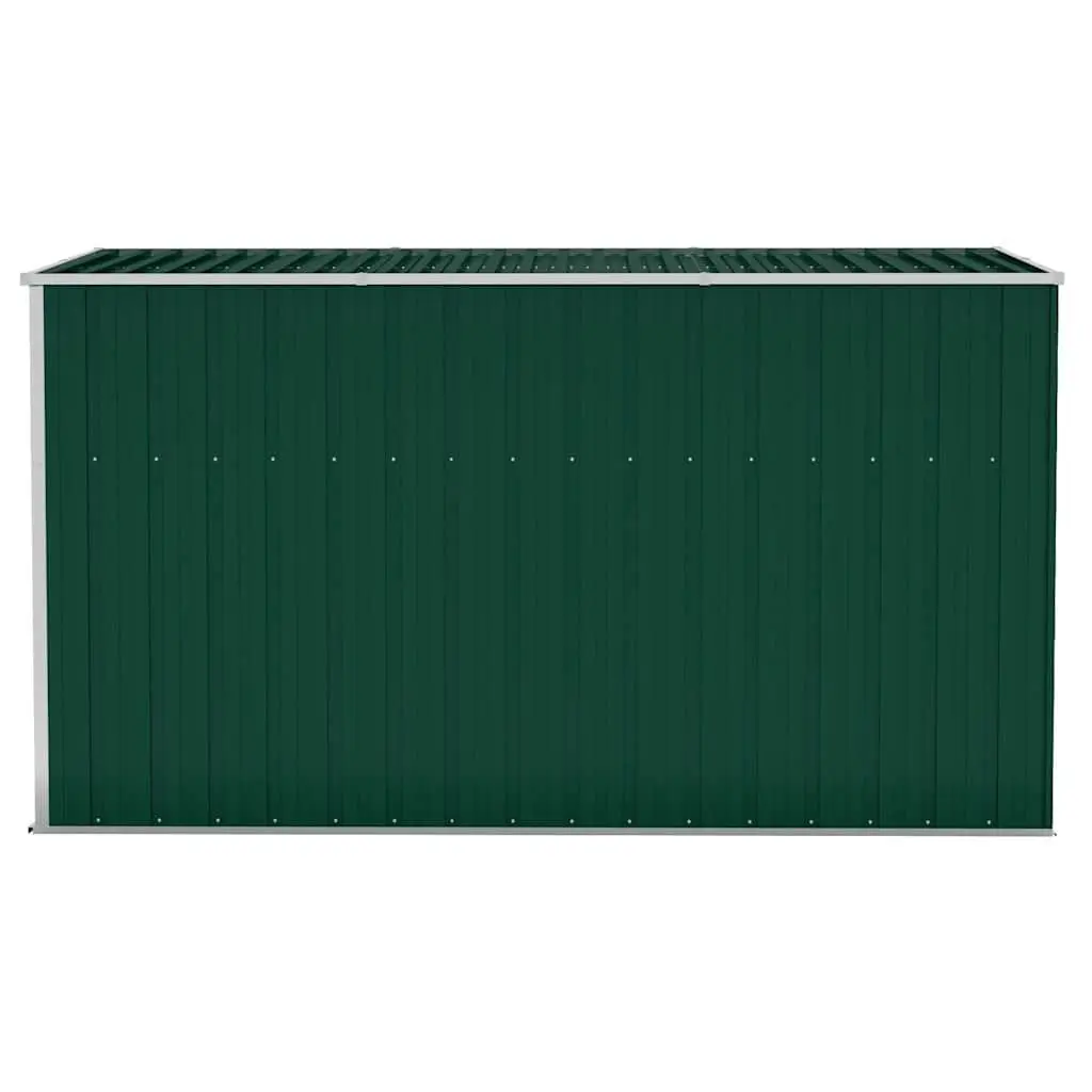 Wall-mounted Garden Shed Green 118x288x178 cm Outdoor Storage Galvanised Steel