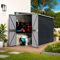 Garden Shed - Wall-Mounted, Anthracite, 118 x 288 x 178 cm