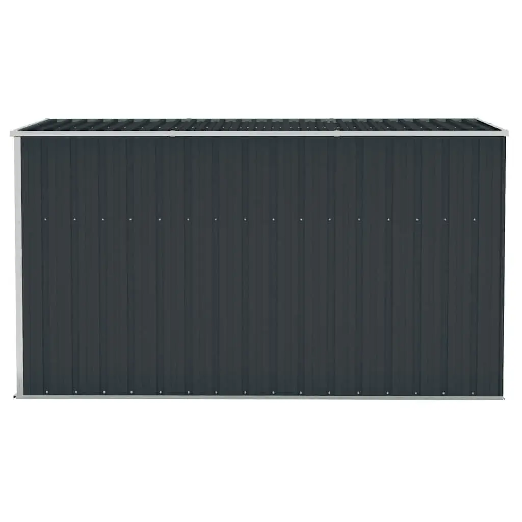 Wall-mounted Garden Shed Outdoor Storage Anthracite Galvanised Steel 118 x 288 x 178 cm