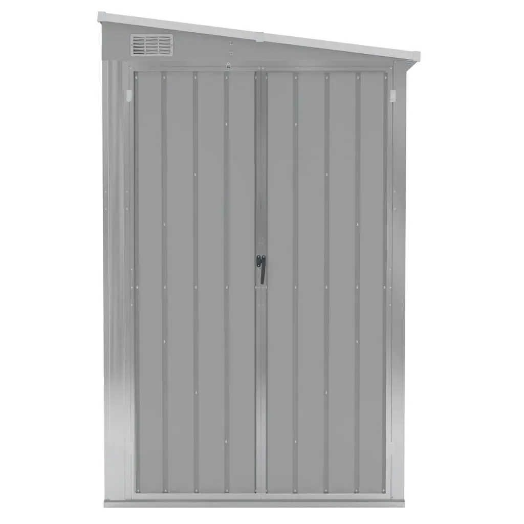 Wall-mounted Garden Shed Storage Outdoor Grey Galvanised Steel 118 x 382 x 178 cm