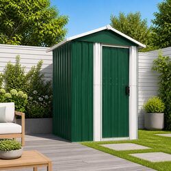 Specifications of Garden Shed 126x97.5x177cm Green Steel
