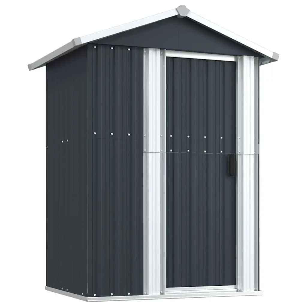Garden Shed Outdoor Storage Tool House Anthracite Galvanised Steel 126 x 97.5 x 177 cm