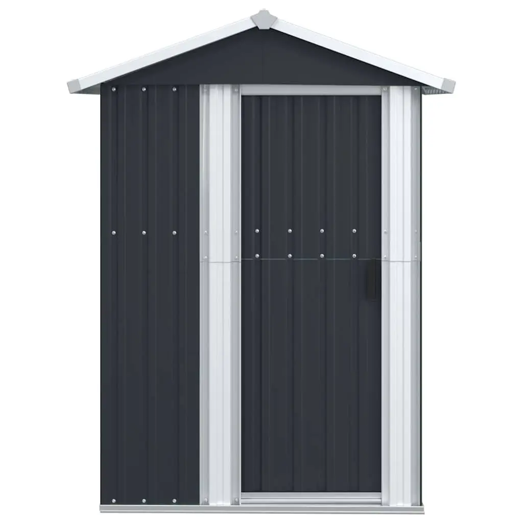 Garden Shed Outdoor Storage Tool House Anthracite Galvanised Steel 126 x 97.5 x 177 cm