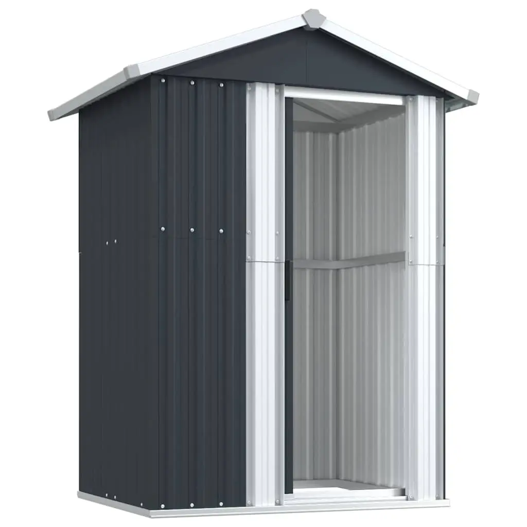 Garden Shed Outdoor Storage Tool House Anthracite Galvanised Steel 126 x 97.5 x 177 cm