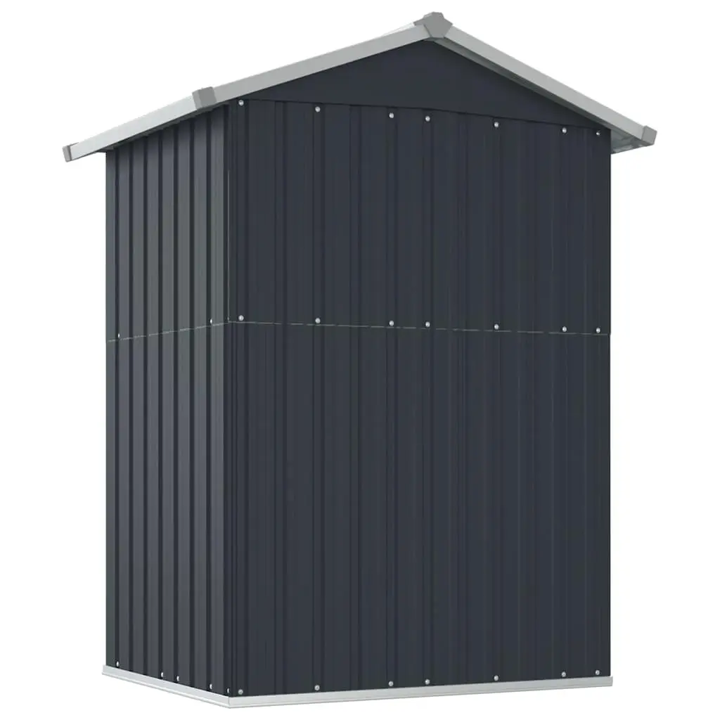 Garden Shed Outdoor Storage Tool House Anthracite Galvanised Steel 126 x 97.5 x 177 cm