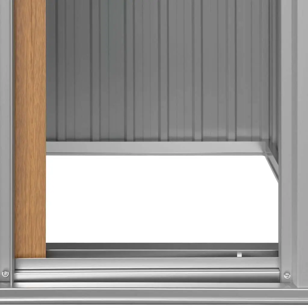 Brown Galvanised Steel Garden Shed Outdoor Storage Tool House 126x97.5x177cm