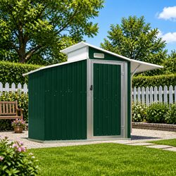 Garden Shed Green Outdoor Storage Tool Equipment 270x130x208.5cm Galvanised