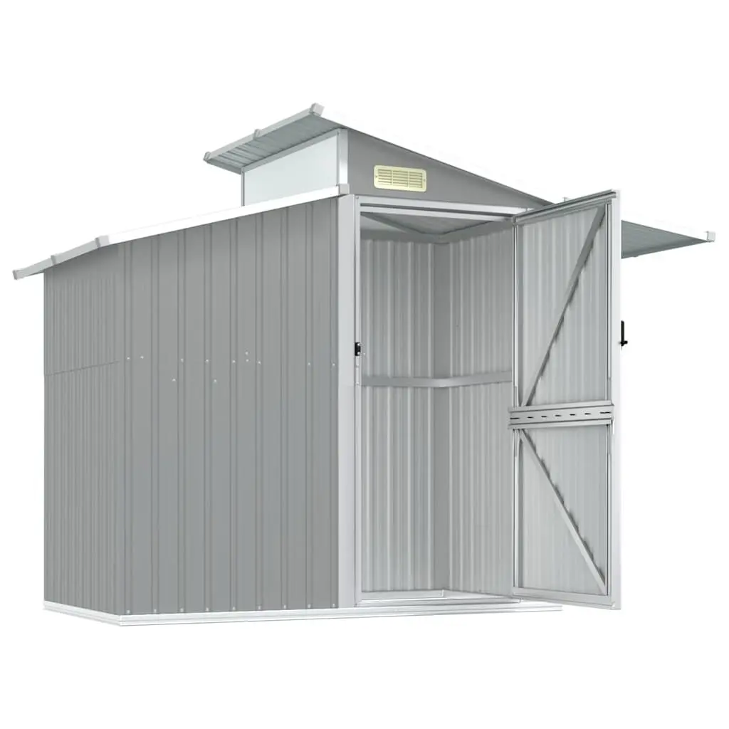 Garden Shed Outdoor Storage Grey 270x130x208.5 cm Galvanised Steel