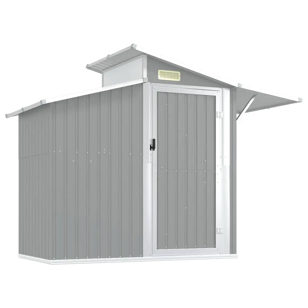 Garden Shed Outdoor Storage Grey 270x130x208.5 cm Galvanised Steel