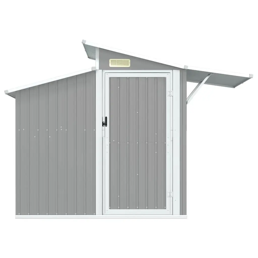 Garden Shed Outdoor Storage Grey 270x130x208.5 cm Galvanised Steel