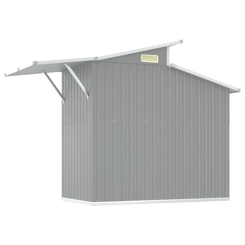 Garden Shed Outdoor Storage Grey 270x130x208.5 cm Galvanised Steel