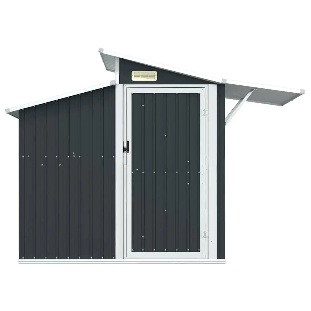 Garden Shed Anthracite Outdoor Storage Tool House 270 x 130 x 208.5 cm Galvanised Steel