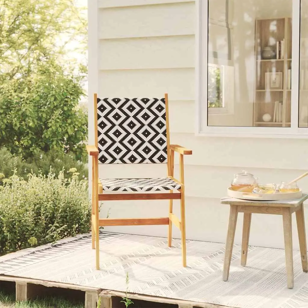 Outdoor Garden Chairs Set 2 Piece Patio Seating Solid Acacia Wood Brown