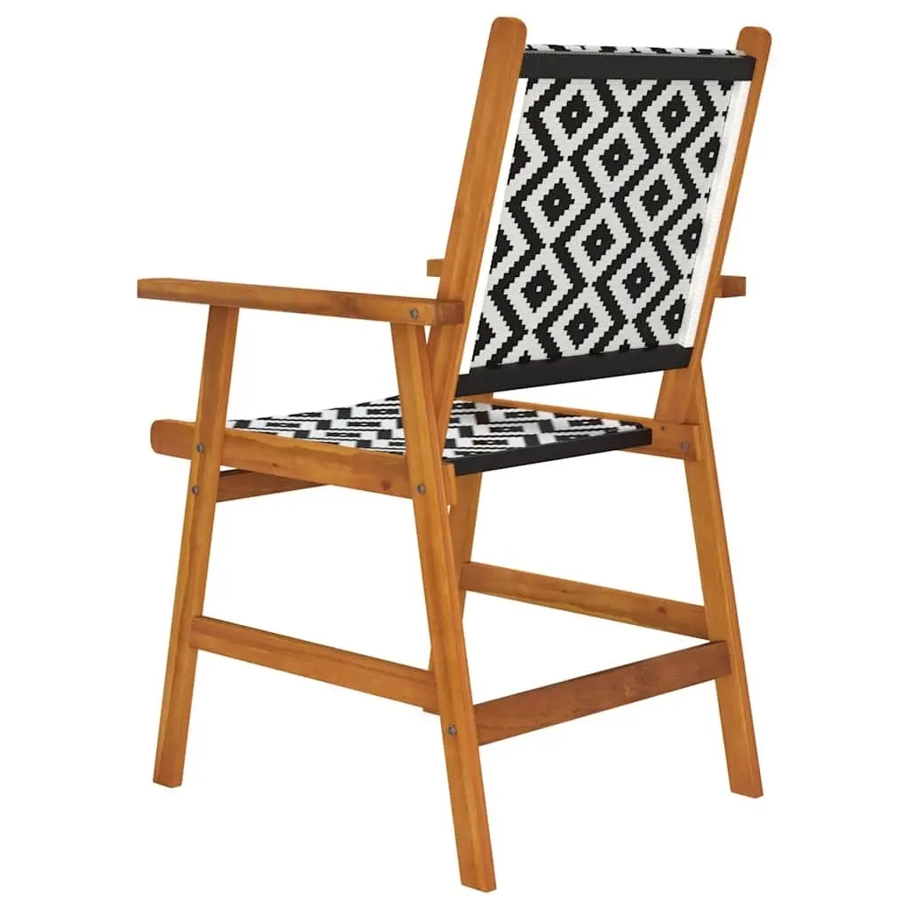 Outdoor Garden Chairs Set 2 Piece Patio Seating Solid Acacia Wood Brown