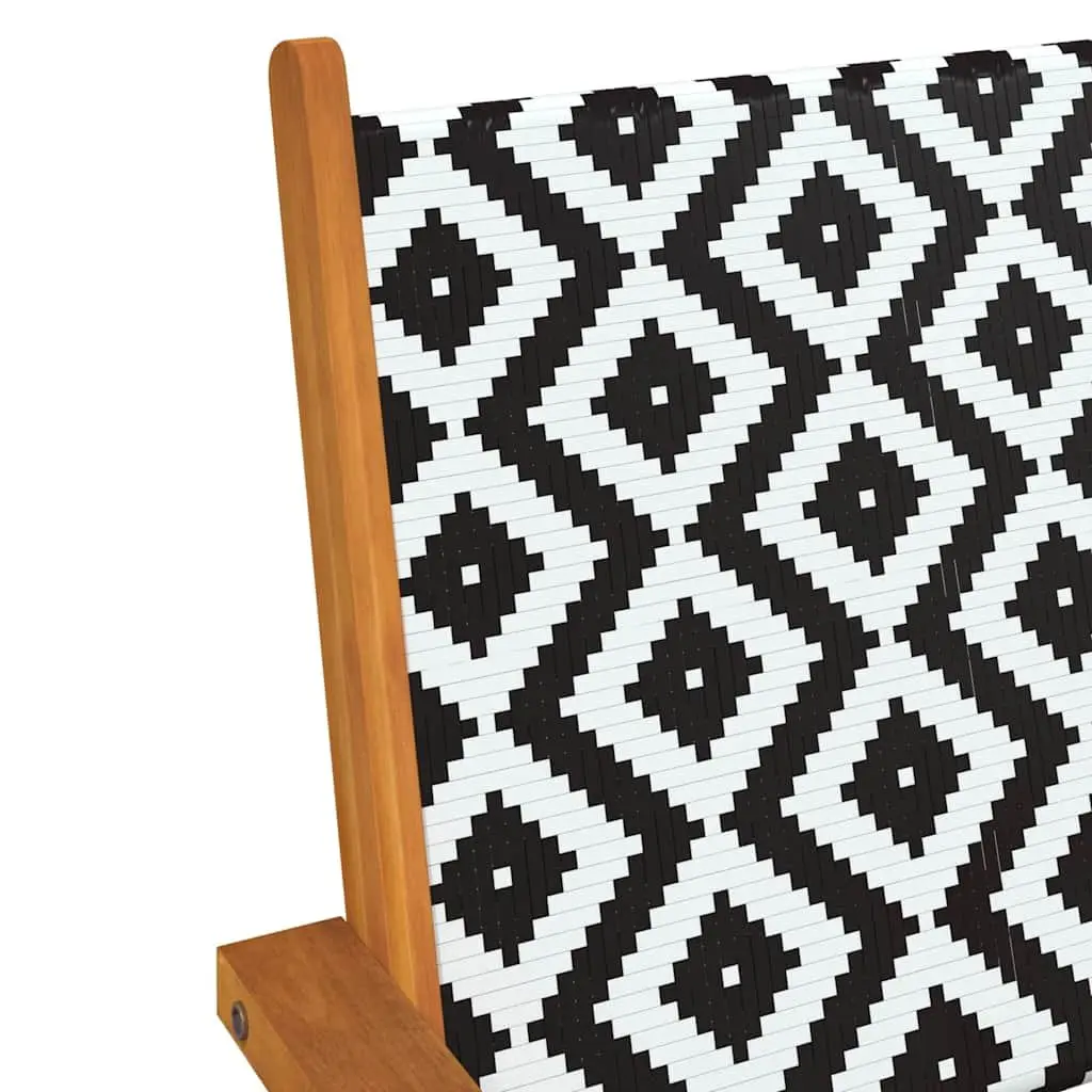 Outdoor Garden Chairs Set 2 Piece Patio Seating Solid Acacia Wood Brown