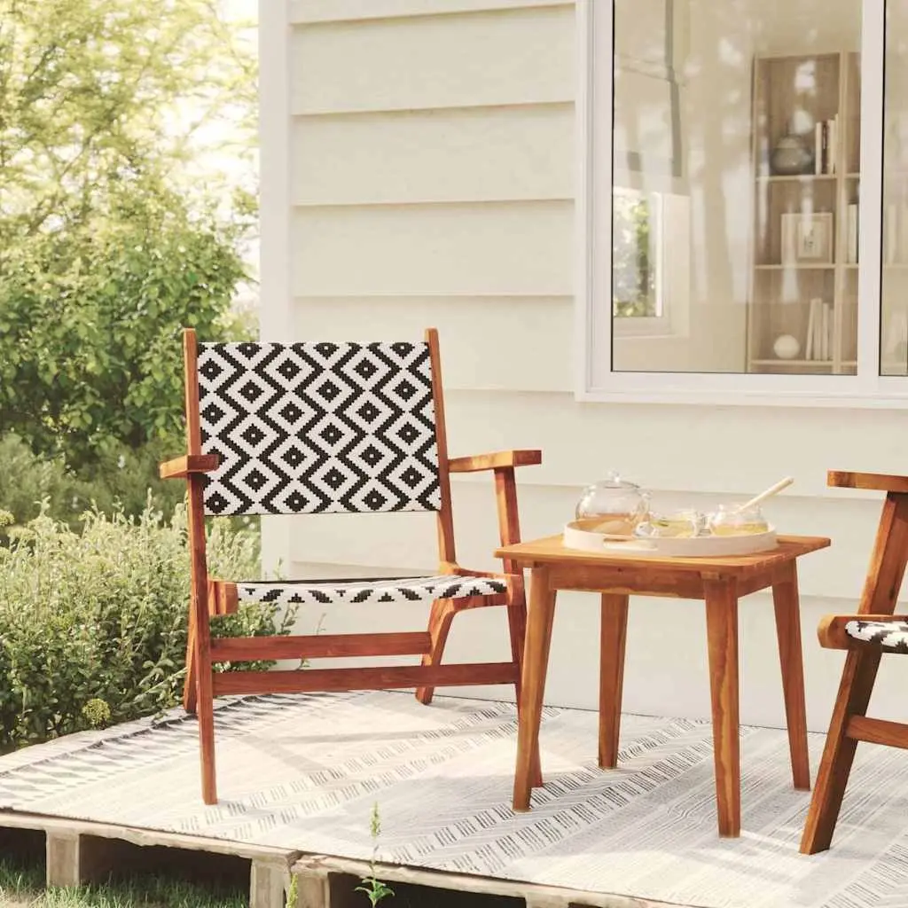 3 Piece Outdoor Bistro Set with Acacia Wood Construction