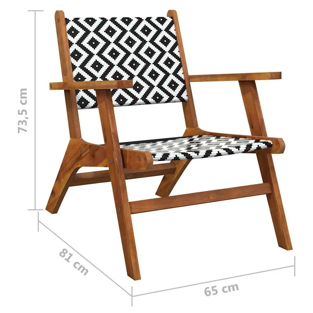 3 Piece Outdoor Bistro Set with Acacia Wood Construction