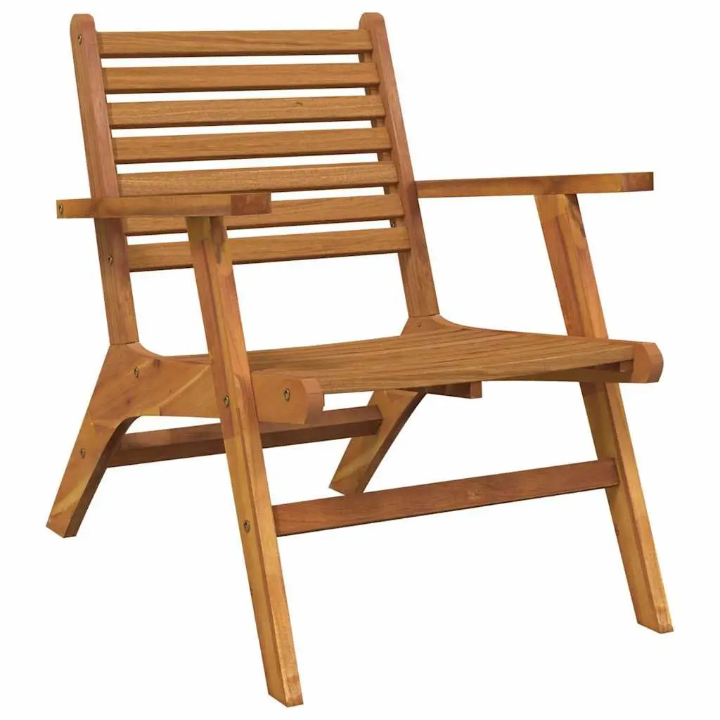 Outdoor Garden Chairs Patio Seating 2 Piece Solid Wood Acacia Brown