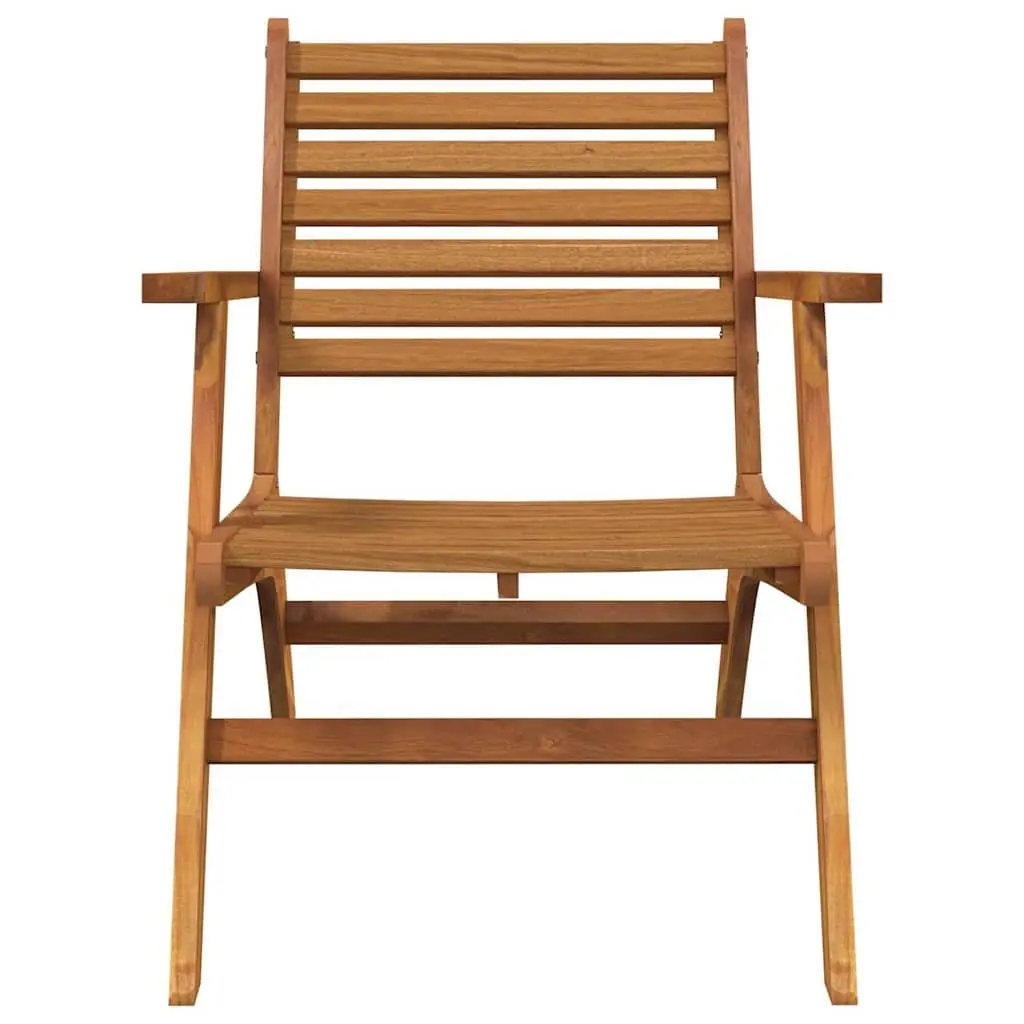 Outdoor Garden Chairs Patio Seating 2 Piece Solid Wood Acacia Brown