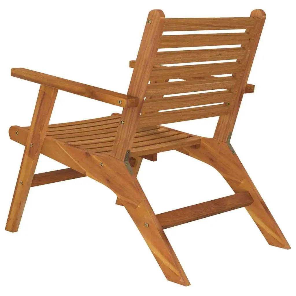 Outdoor Garden Chairs Patio Seating 2 Piece Solid Wood Acacia Brown