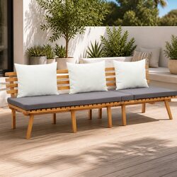 Garden Day Bed Dimensions 200x65cm in Solid Acacia Wood