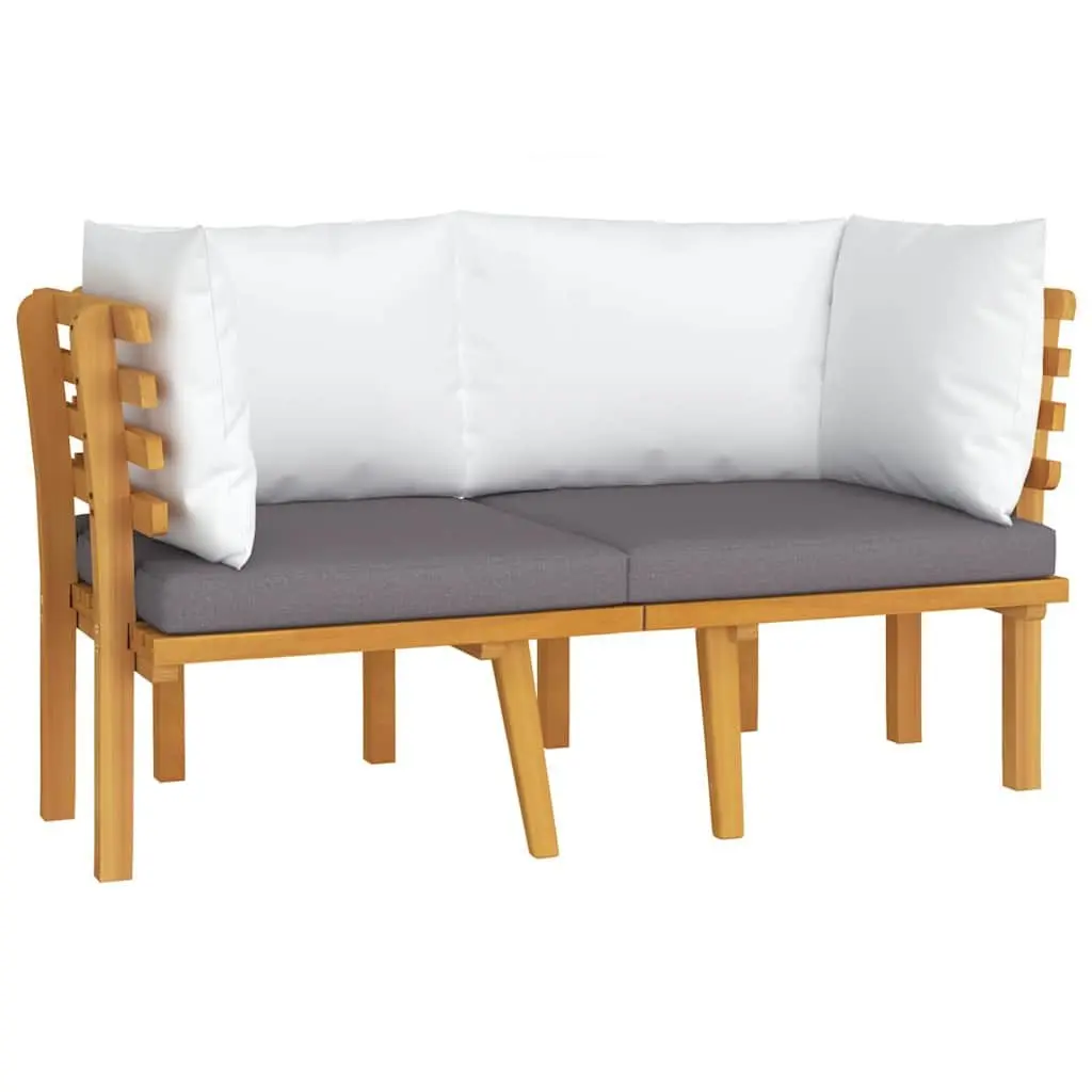 2-Seater Garden Sofa for Patio Terrace or Garden with Cushions Grey