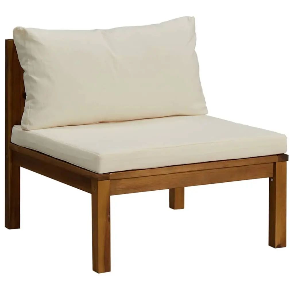 Outdoor Sectional Sofa 2 Piece Set with Padded Cushions Acacia Wood Lounge