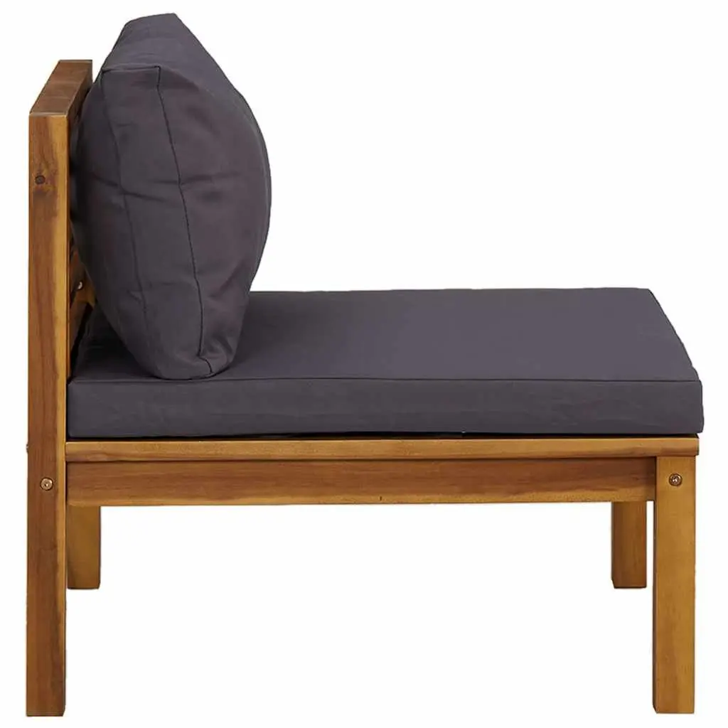 Garden Sofa Set 2 Piece Sectional Outdoor Use with Padded Cushions and Integrated Table
