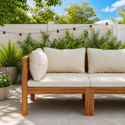Outdoor Corner Sofa Specifications - Solid Acacia Wood