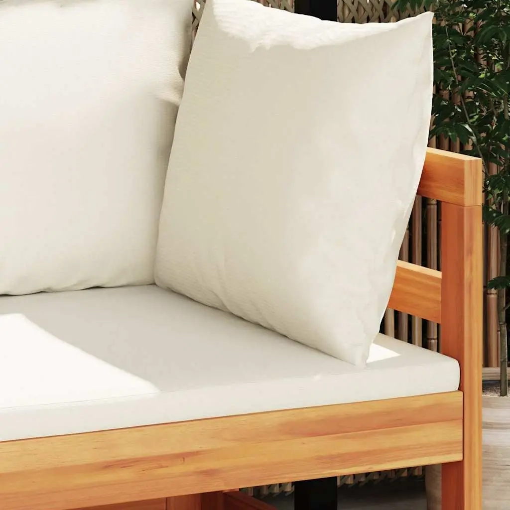 Outdoor Sectional Sofa Lounge Set 2 Piece Garden Furniture Wood Cushions