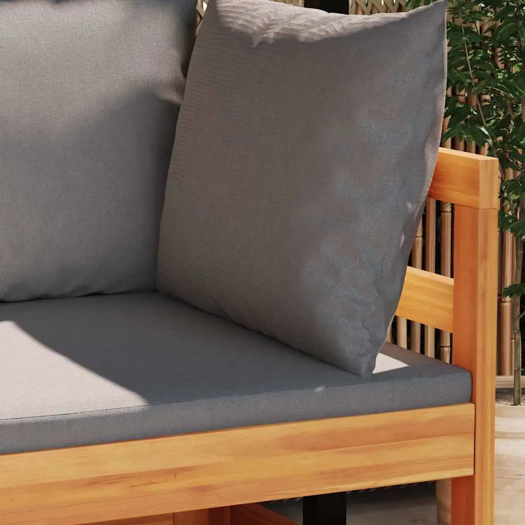 2 Piece Garden Lounge Set Outdoor Use Acacia Wood Sofa Chairs with Cushions