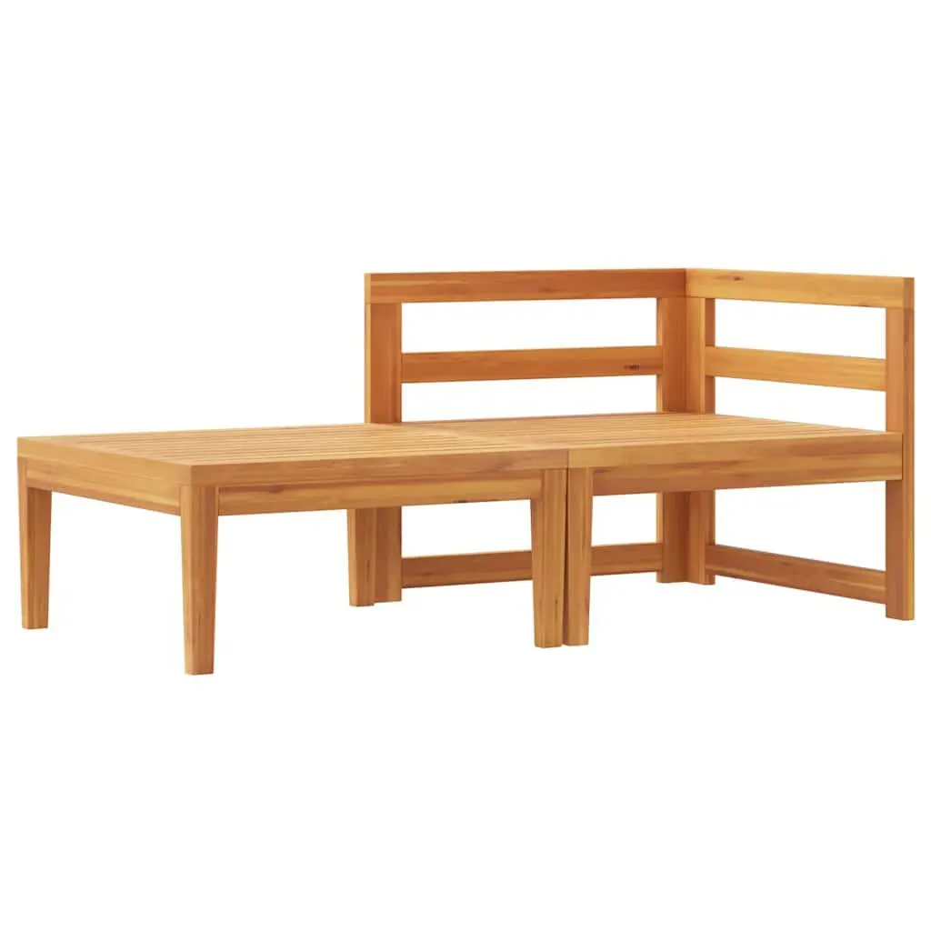 2 Piece Garden Lounge Set Outdoor Use Acacia Wood Sofa Chairs with Cushions