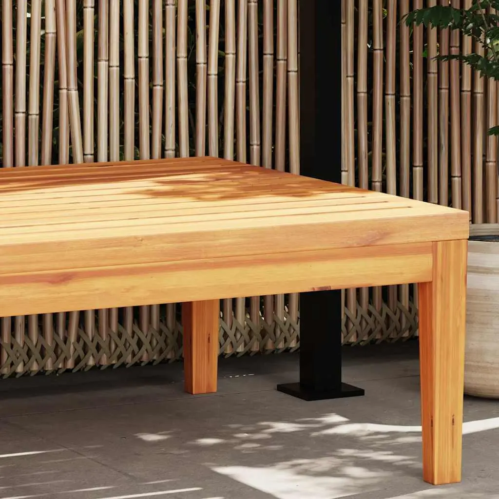 Outdoor Garden Table 64x64x29cm Brown Solid Acacia Wood Patio Furniture