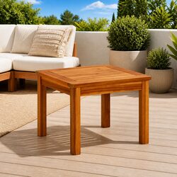 45x45x36cm Solid Acacia Wood Coffee Table - Brown