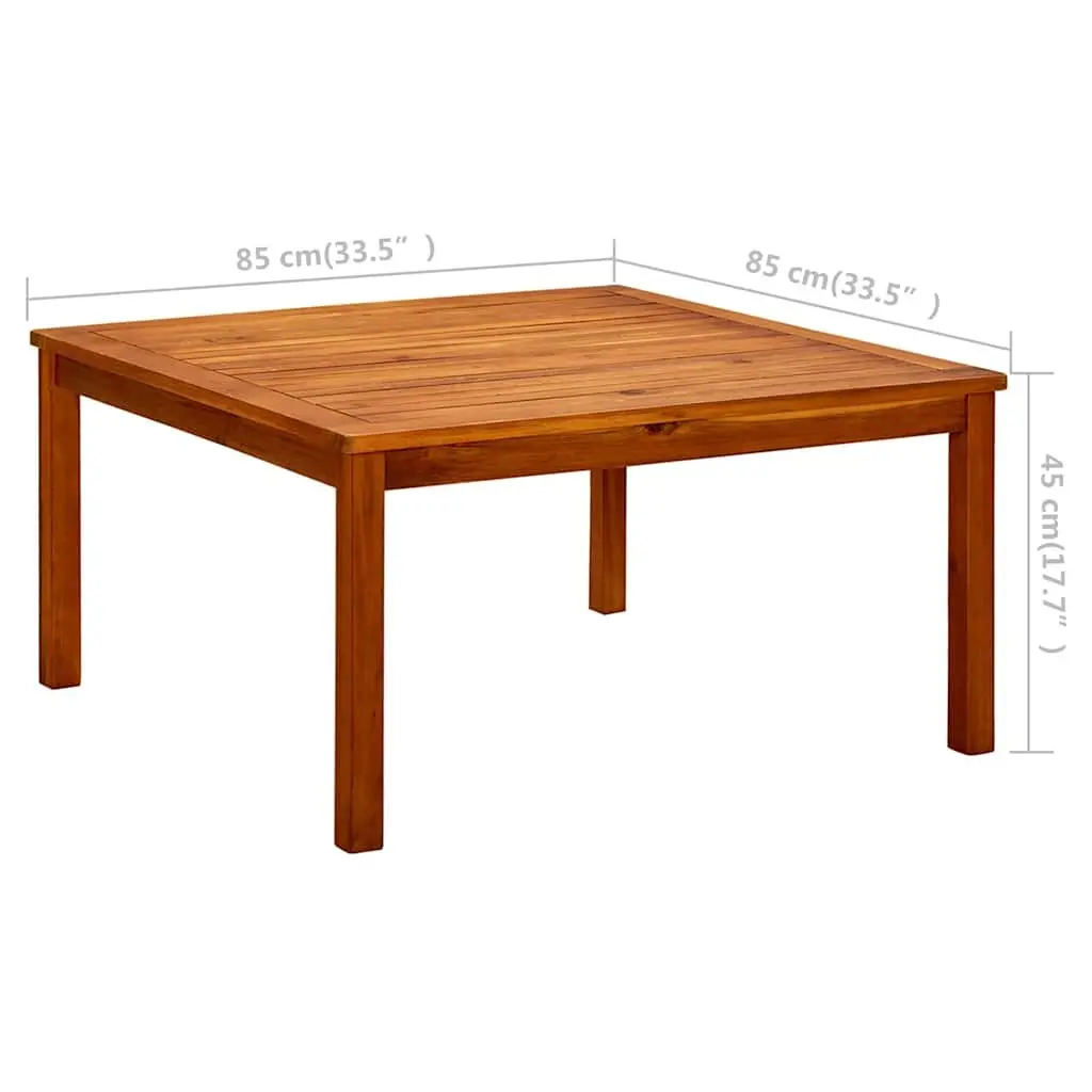 Solid Acacia Wood Coffee Table 85x85 cm