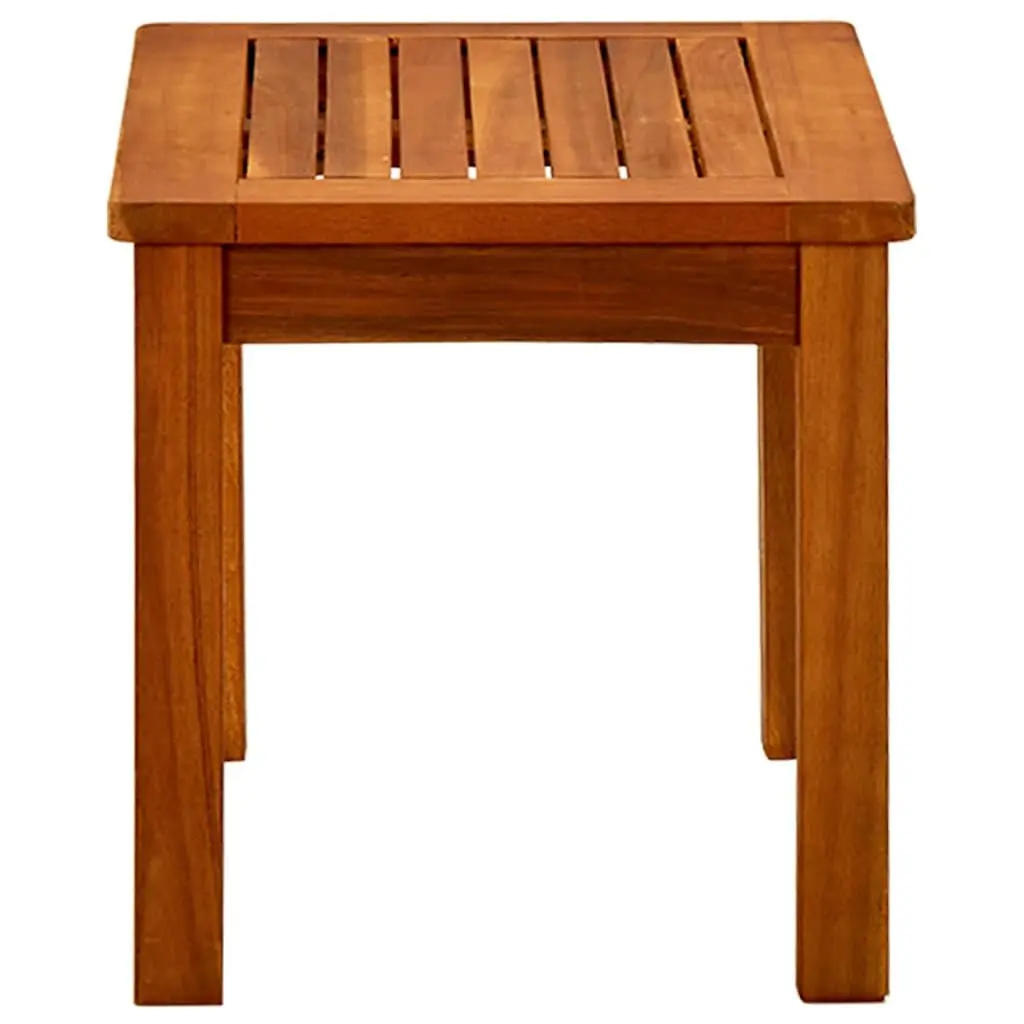 Outdoor Coffee Table 50x35x36 cm Brown Wooden Slatted Design Garden Furniture